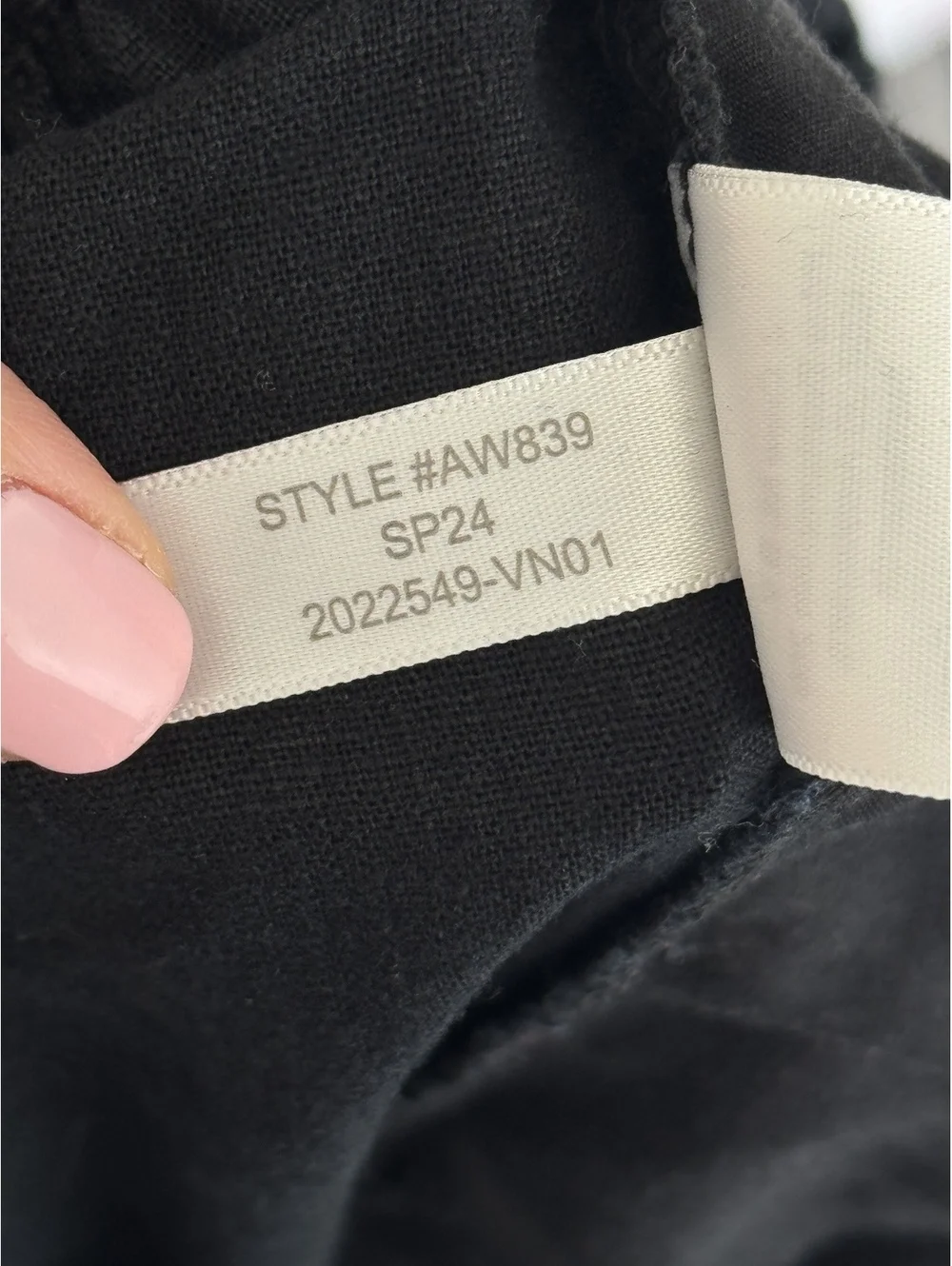 J.Crew Factory Linen Cotton Drawstring Pants Black Pull On Size 6 AW839